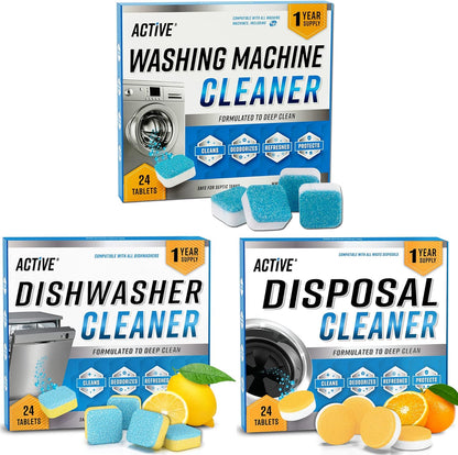 Appliance Bundle Starter: Washer + Dishwasher + Disposal Cleaner Descalers