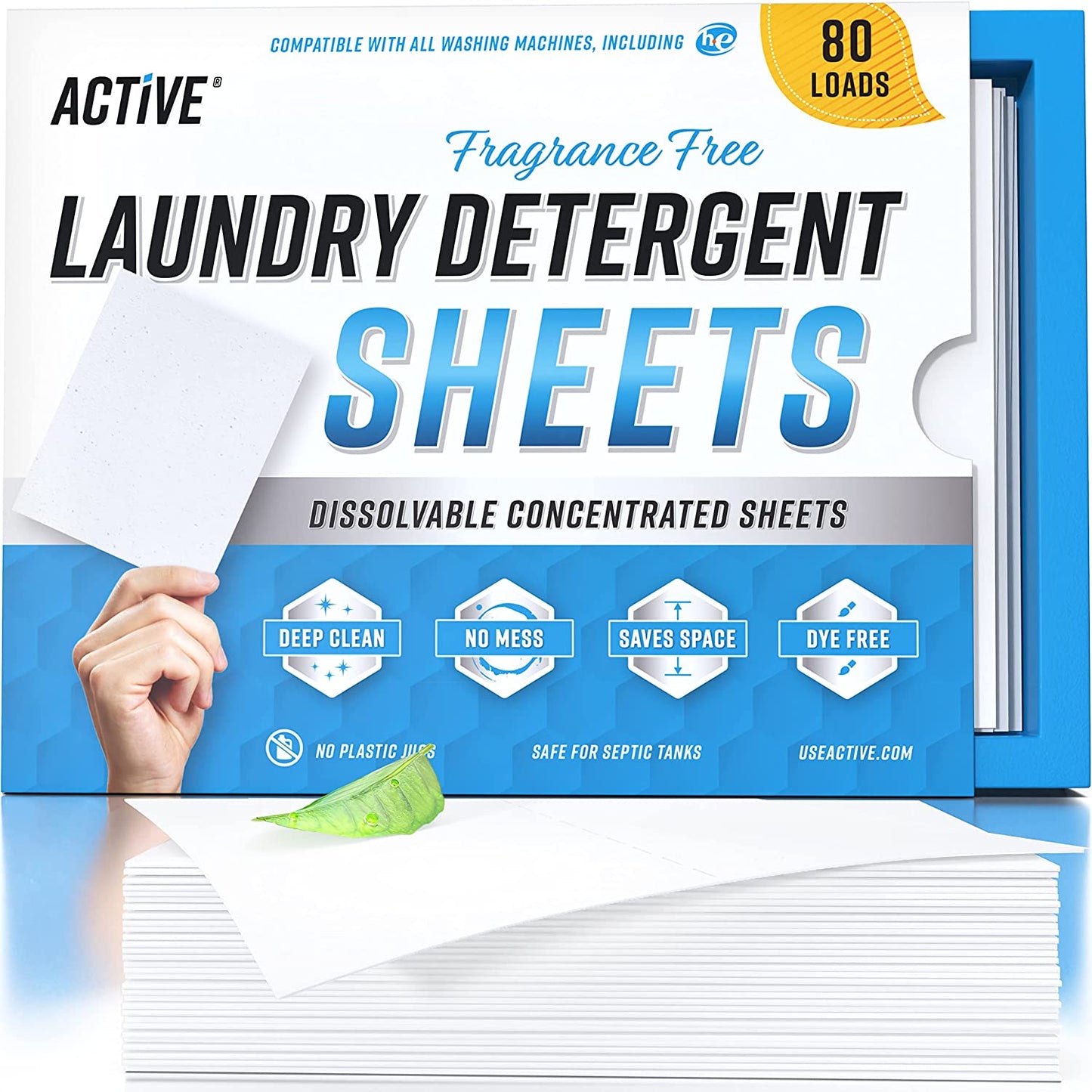 Dissolving Laundry Detergent Sheets - 80 Load