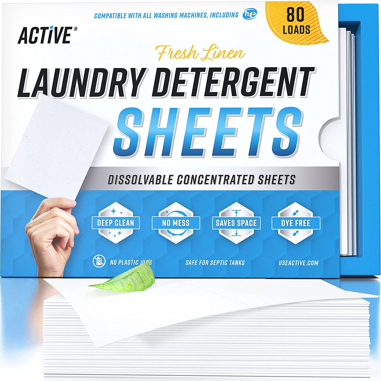 Dissolving Laundry Detergent Sheets - 80 Load