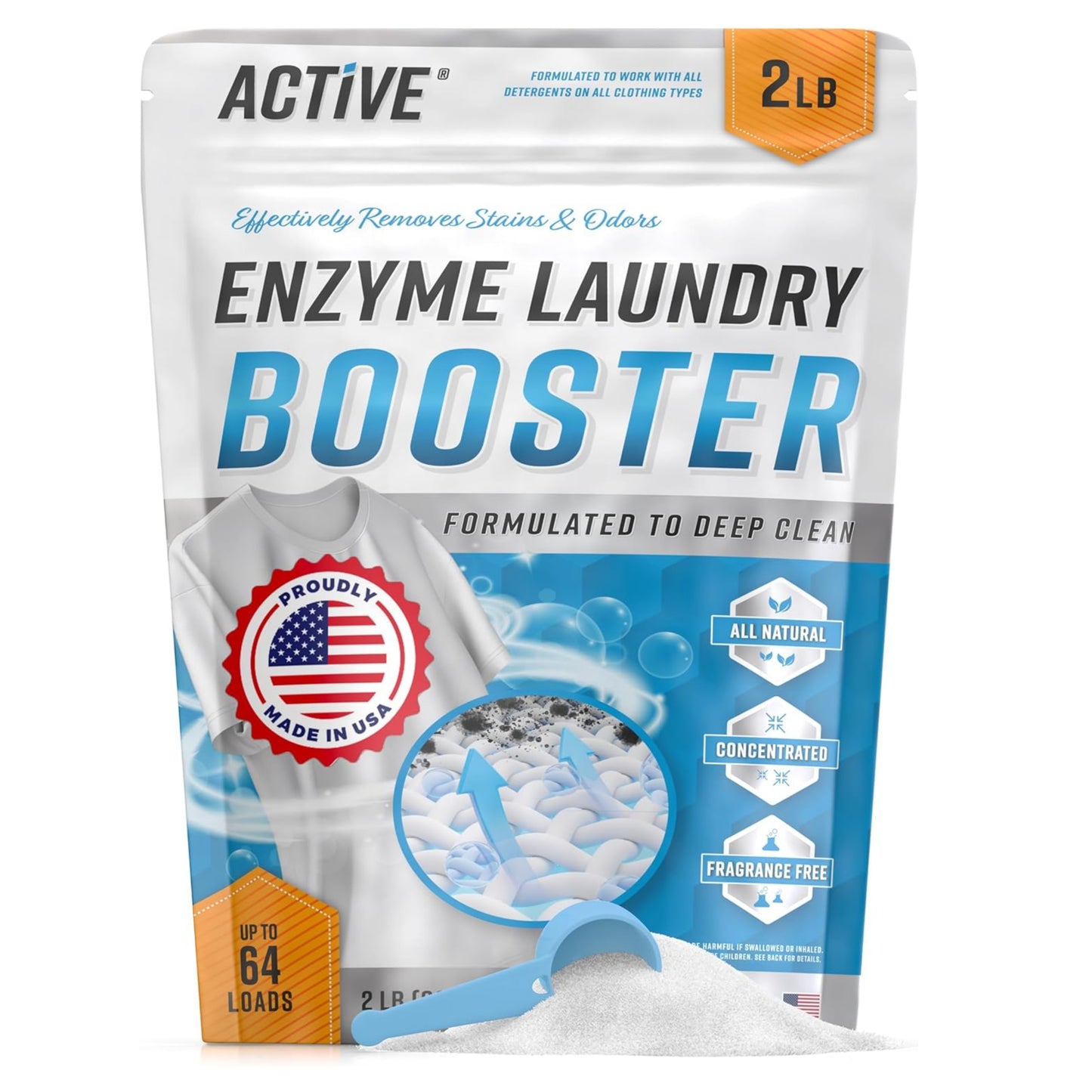 Enzyme Laundry Booster & Stain Remover - 2 LB